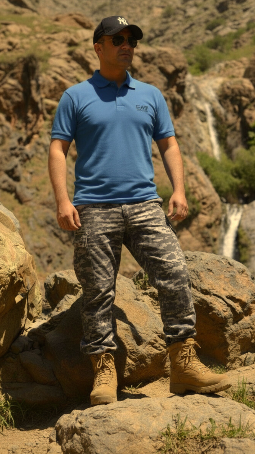 Bourbiza Mohamed at Ouzoud during tourism media production